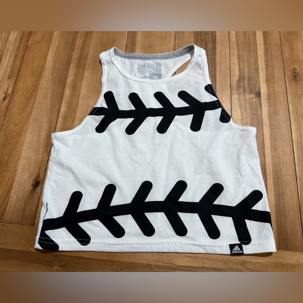 Adidas women’s baseball crop top XS